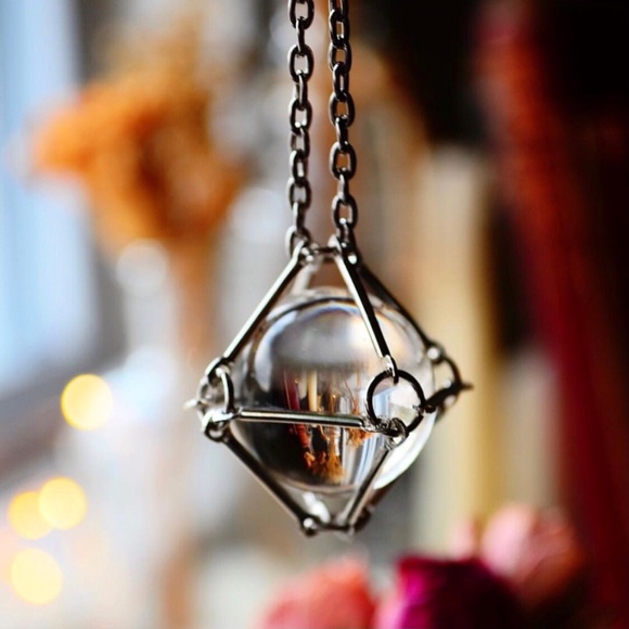 Jewelry - Genuine Caged Quartz Crystal Ball Necklace 🔮